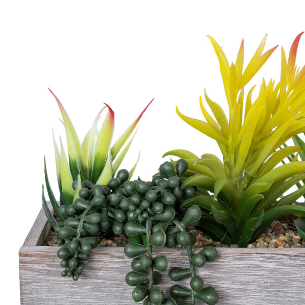 GloboStar® Artificial Garden SUCCULENT VARIUS PLANT POTTED 21034 Διακοσμητικό Φυτό Μίξ Μ23 x Π13 x Υ23cm - Image 4