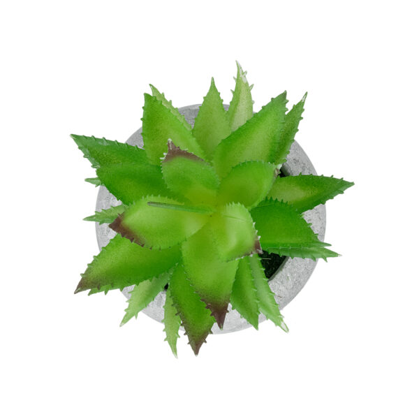 GloboStar® Artificial Garden SUCCULENT ALOE POTTED PLANT 21037 Διακοσμητικό Φυτό Αλόη Φ10 x Υ15cm - Image 2