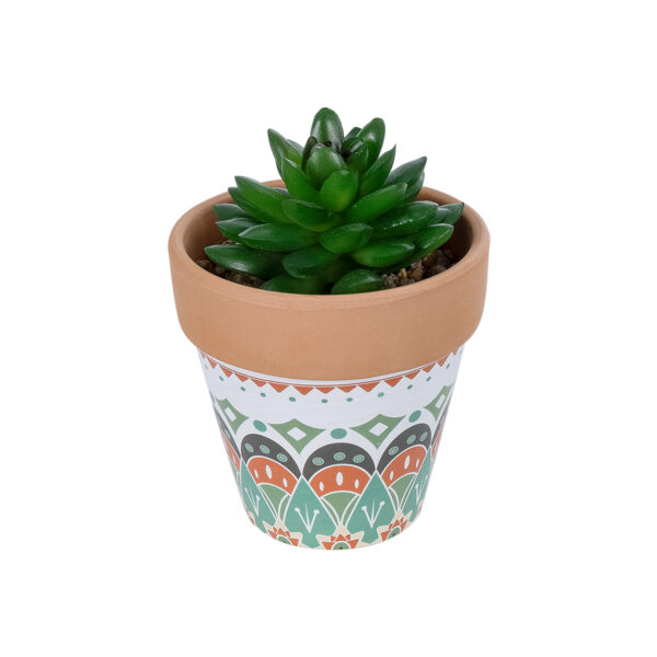 GloboStar® Artificial Garden SUCCULENT SANSEVIERIA POTTED PLANT 21051 Διακοσμητικό Φυτό Σανσεβιέρια  Φ8x Υ14cm