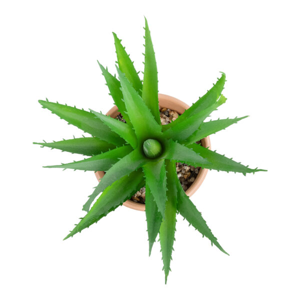 GloboStar® Artificial Garden SUCCULENT ALOE POTTED PLANT 21054 Διακοσμητικό Φυτό Αλόη  Φ15 x Υ19cm - Image 2