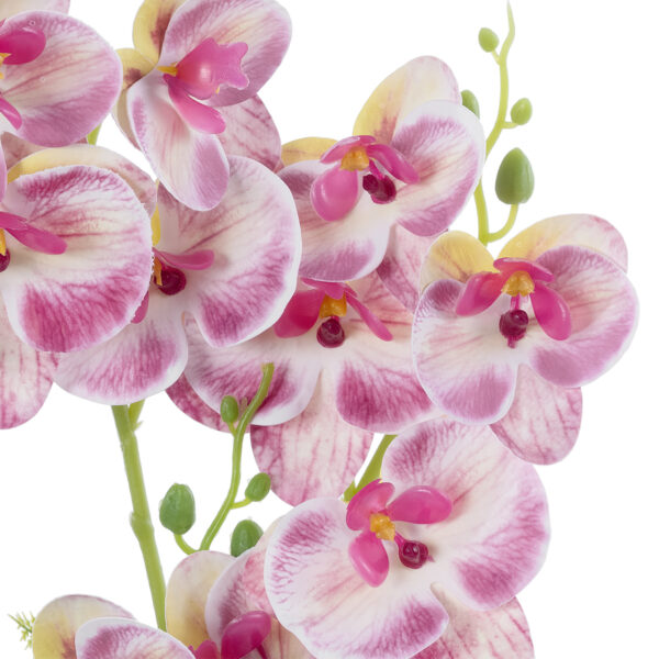 GloboStar® Artificial Garden PINK ORCHID 21077 Διακοσμητικό Φυτό Ροζ Ορχιδέα Υ45cm - Image 2