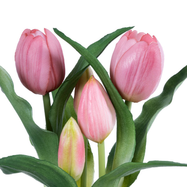 GloboStar® Artificial Garden PINK TULIP 21092 Διακοσμητικό Φυτό Ροζ Τουλίπα Υ23cm - Image 2