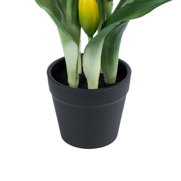 GloboStar® Artificial Garden YELLOW TULIP 21093 Διακοσμητικό Φυτό Κίτρινη Τουλίπα Υ23cm - Image 3