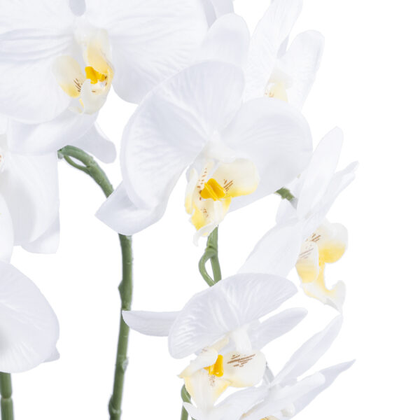 GloboStar® Artificial Garden WHITE ORCHID 21117 Διακοσμητικό Φυτό Λευκή Ορχιδέα Υ45cm - Image 2