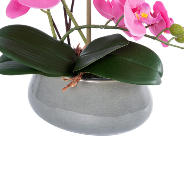 GloboStar® Artificial Garden PINK ORCHID 21121 Διακοσμητικό Φυτό Έντονο Ροζ Ορχιδέα Υ43cm - Image 3