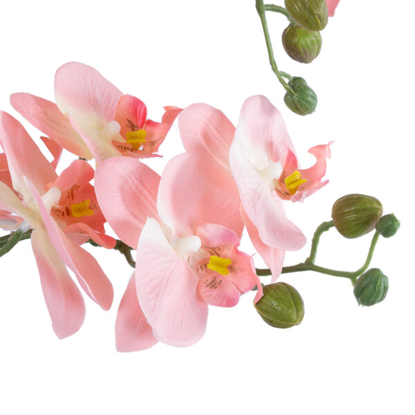 GloboStar® Artificial Garden SALMON PINK ORCHID 21129 Διακοσμητικό Φυτό Φούξια Ορχιδέα Υ43cm - Image 2