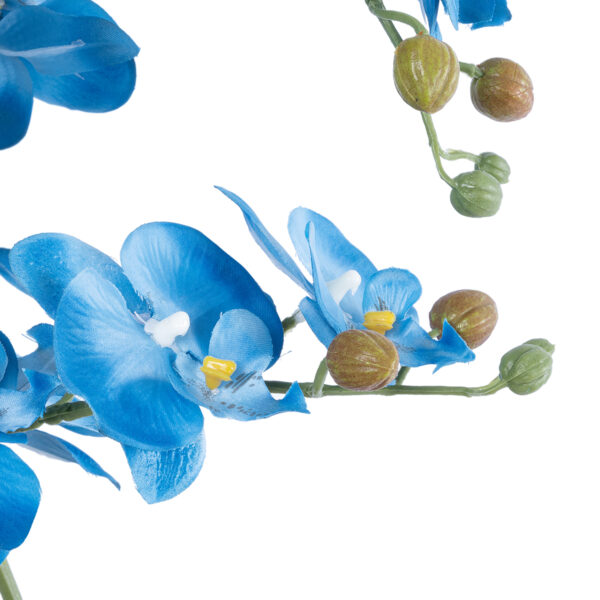 GloboStar® Artificial Garden BLUE ORCHID 21130 Διακοσμητικό Φυτό Μπλε Ορχιδέα Υ43cm - Image 2