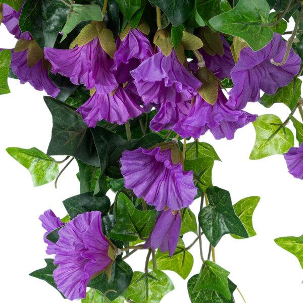 GloboStar® Artificial Garden  MORNING GLORY HANGIN PLANT 21132 Τεχνητό Διακοσμητικό Κρεμαστό  Κλαδί Ορτανσίας Y65cm - Image 2