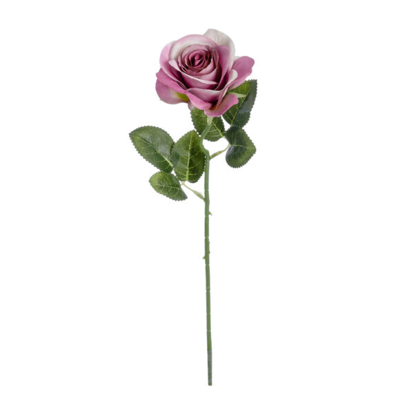 GloboStar® Artificial Garden  PINK ROSE BRANCH 21136 Τεχνητό Διακοσμητικό Κλαδί ΡοζΤριαντάφυλλο Y50cm