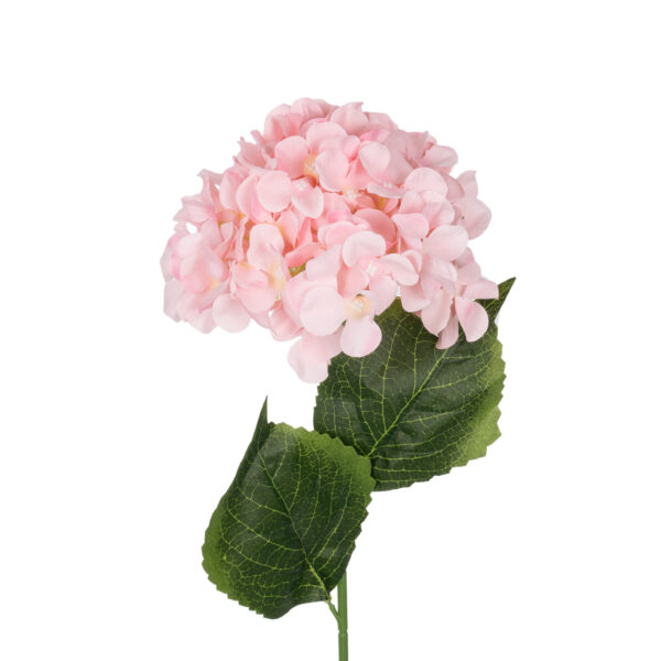 GloboStar® Artificial Garden PINK HYDRANGEA BRANCH 21143 Τεχνητό Διακοσμητικό Κλαδί Ροζ Ορτανσία Y73cm - Image 2