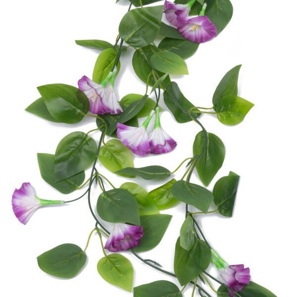 GloboStar® Artificial Garden MORNING GLORY GARLAND 21152 Τεχνητή Διακοσμητική Γυρλάντα Ορτανσίας Φ20 x Υ230cm Σετ 2 τεμαχίων - Image 2