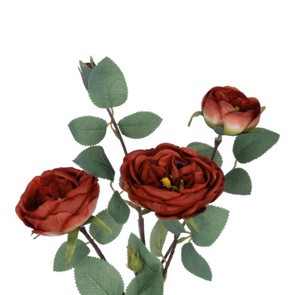 GloboStar® Artificial Garden RED CLIMBING ROSE BRANCH 21182 Τεχνητό Διακοσμητικό Κλαδί Τριαντάφυλλο Κόκκινο Y70cm - Image 2