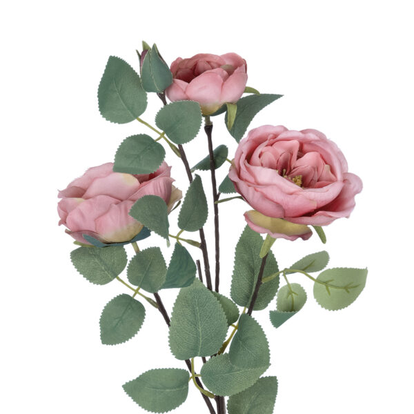 GloboStar® Artificial Garden HOT PINK CLIMBING ROSE BRANCH 21185 Τεχνητό Διακοσμητικό Κλαδί Τριαντάφυλλο Έντονο Ροζ Y70cm - Image 2