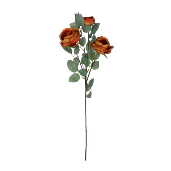 GloboStar® Artificial Garden CORAL RED CLIMBING ROSE BRANCH 21187 Τεχνητό Διακοσμητικό Κλαδί Τριαντάφυλλο Κοραλί Y70cm