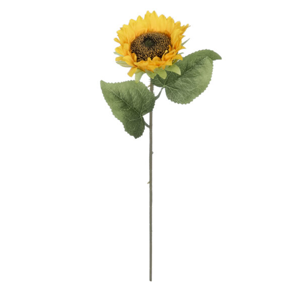 GloboStar® Artificial Garden YELLOW SUNFLOWER  BRANCH 21212 Τεχνητό Διακοσμητικό Κλαδί Ηλιοτρόπιο Κίτρινο Y50cm