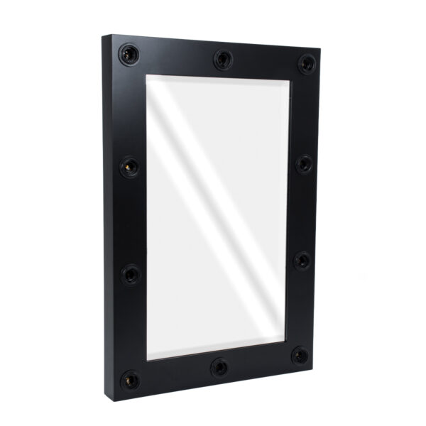 GloboStar® MAKEUP MIRROR-60x90-5 Μοντέρνος Καθρέπτης Μακιγιάζ με Πλαίσιο Φυσικού Ξύλου με Διακόπτη On/Off 10 x E27 AC220-240V - Μ60 x Π7 x Υ90cm - Μαύρος Έβενος - Image 4