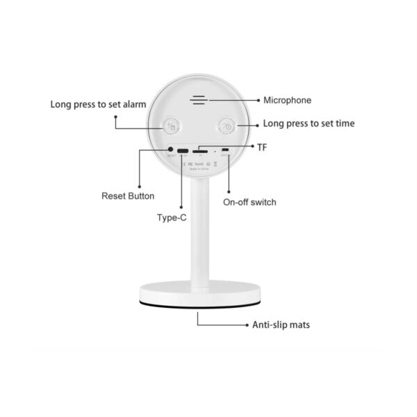 GloboStar® 86007 Rechargeable Table Camera WiFi HD 1080P 160° 1500mAh Two Way Audio Motion Detection & Digital Clock - Επαναφορτιζόμενη Επιτραπέζια Κάμερα WiFi HD 1080P 160° 1500mAh Διπλή Κατέυθυνση Ομιλίας Ανιχνευτή Κίνησης & Ψηφιακό Ρολόι - Ροζ - Image 14