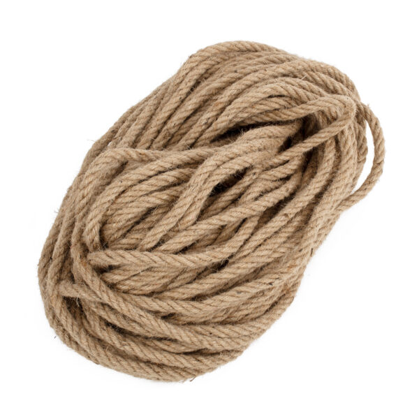 GloboStar® DECOR-ROPE 35051 Εύκαμπτο Διακοσμητικό Σχοινί Τριχιά Πλεκτό 50 Μέτρα Διαμέτρου 14mm Μπεζ D14mm x L50m - Image 2