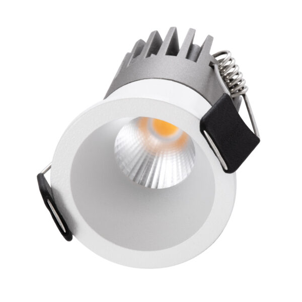 GloboStar® MICRO-S 60237 Χωνευτό LED Spot Downlight TrimLess Φ4cm 5W 625lm 38° AC 220-240V IP20 Φ4 x Υ5.9cm - Στρόγγυλο - Λευκό - Θερμό Λευκό 2700K - Bridgelux COB - 5 Years Warranty - Image 2