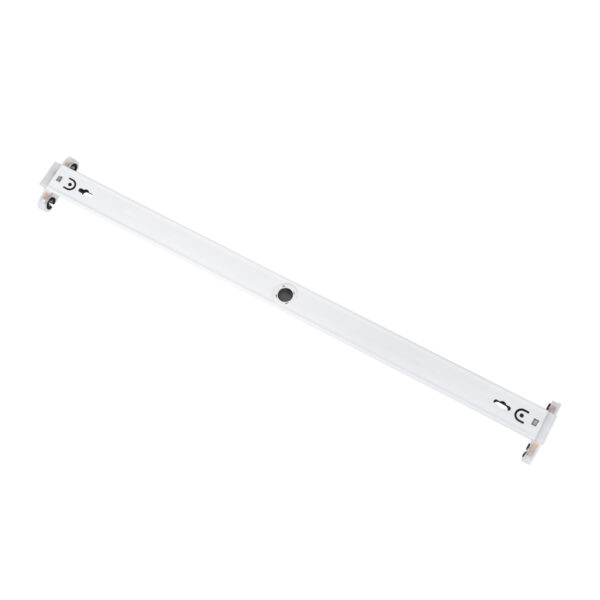 GloboStar® TUBATO 60151 Μεταλλικό Σκαφάκι για 2 x Λάμπες 60CM T8 G13 LED AC 220-240V IP20 Μ60 x Π7.2 x Υ4cm - 5 Χρόνια Εγγύηση - Image 2