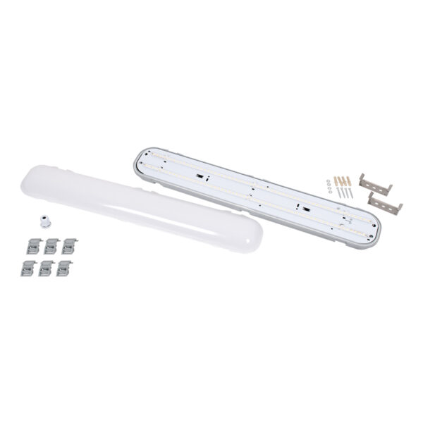 GloboStar® 60172 LED Γραμμικό Βιομηχανικό Φωτιστικό Tri-Proof 60cm 24W 2690lm 120° AC 220-240V Αδιάβροχο IP65 Μ60 x Π10.5 x Υ8cm Θερμό Λευκό 2700K - 3 Χρόνια Εγγύηση - Image 8