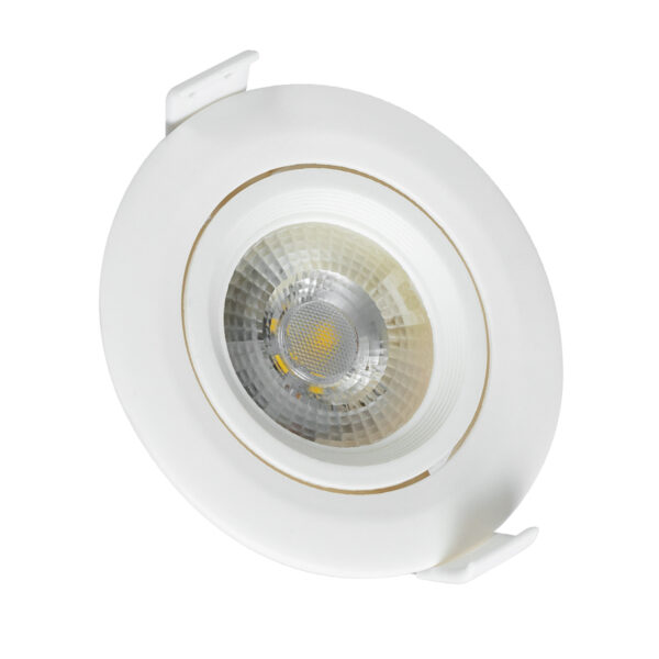 GloboStar® DE VALERA 60183 Χωνευτό LED Κινούμενο Spot Downlight 5W 485lm 60° AC 220-240V IP44 Φ9cm x Υ4cm - Στρόγγυλο - Λευκό - Φυσικό Λευκό 4500K - Bridgelux Chip - TÜV Certified Driver - 5 Χρόνια Εγγύηση - Image 2