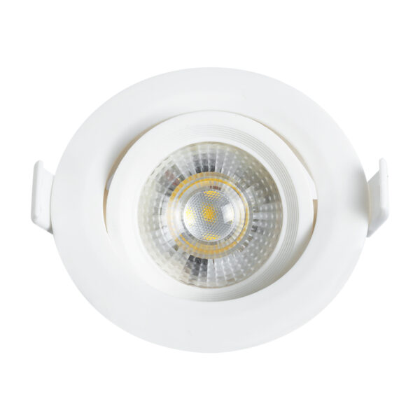 GloboStar® DE VALERA 60183 Χωνευτό LED Κινούμενο Spot Downlight 5W 485lm 60° AC 220-240V IP44 Φ9cm x Υ4cm - Στρόγγυλο - Λευκό - Φυσικό Λευκό 4500K - Bridgelux Chip - TÜV Certified Driver - 5 Χρόνια Εγγύηση - Image 3