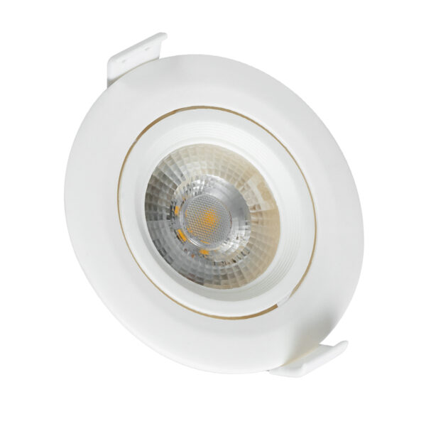 GloboStar® DE VALERA 60184 Χωνευτό LED Κινούμενο Spot Downlight 5W 470lm 60° AC 220-240V IP44 Φ9cm x Υ4cm - Στρόγγυλο - Λευκό - Θερμό Λευκό 2700K - Bridgelux Chip - TÜV Certified Driver - 5 Χρόνια Εγγύηση - Image 2