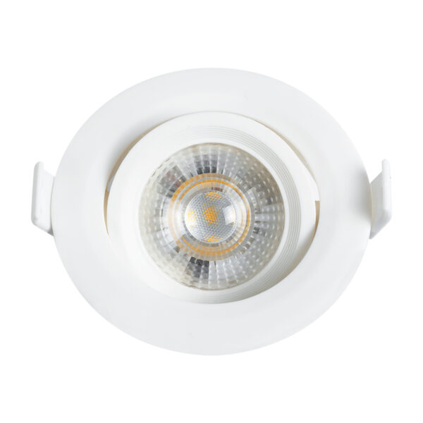 GloboStar® DE VALERA 60184 Χωνευτό LED Κινούμενο Spot Downlight 5W 470lm 60° AC 220-240V IP44 Φ9cm x Υ4cm - Στρόγγυλο - Λευκό - Θερμό Λευκό 2700K - Bridgelux Chip - TÜV Certified Driver - 5 Χρόνια Εγγύηση - Image 3