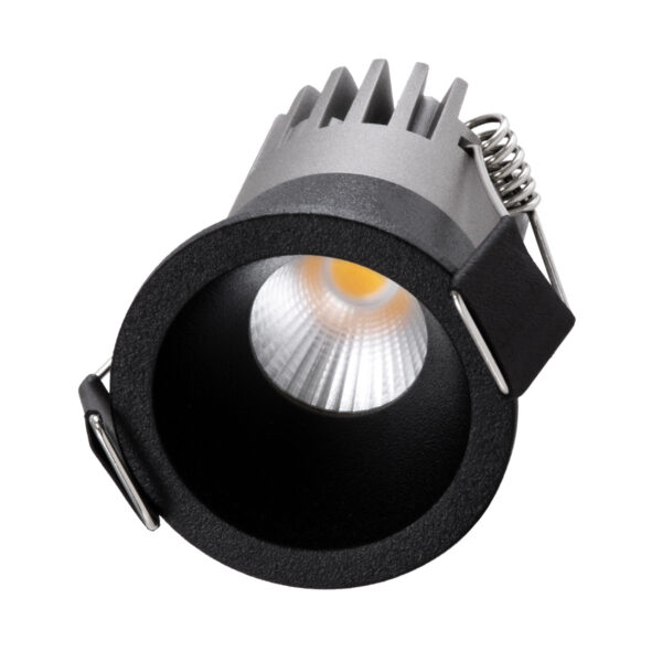 GloboStar® MICRO-S 60238 Χωνευτό LED Spot Downlight TrimLess Φ4cm 5W 650lm 38° AC 220-240V IP20 Φ4 x Υ5.9cm - Στρόγγυλο - Μαύρο - Φυσικό Λευκό 4500K - Bridgelux COB - 5 Years Warranty - Image 2