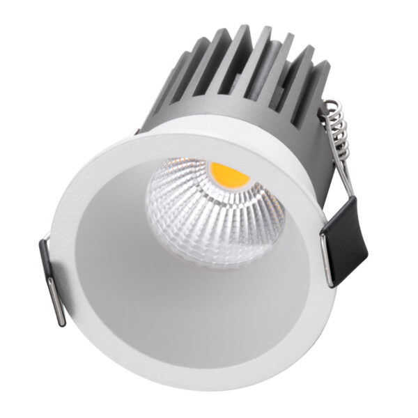 GloboStar® MICRO-B 60242 Χωνευτό LED Spot Downlight TrimLess Φ6cm 7W 910lm 38° AC 220-240V IP20 Φ6 x Υ7.8cm - Στρόγγυλο - Λευκό - Φυσικό Λευκό 4500K - Bridgelux COB - 5 Years Warranty - Image 2