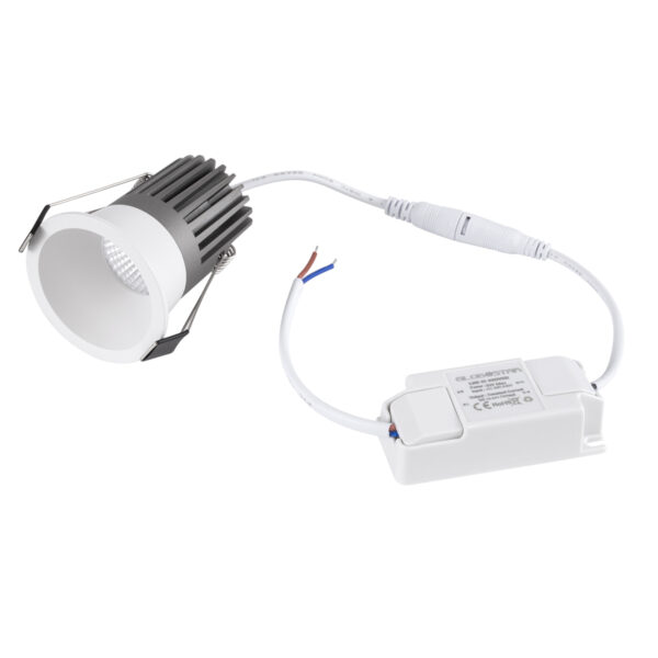 GloboStar® MICRO-B 60242 Χωνευτό LED Spot Downlight TrimLess Φ6cm 7W 910lm 38° AC 220-240V IP20 Φ6 x Υ7.8cm - Στρόγγυλο - Λευκό - Φυσικό Λευκό 4500K - Bridgelux COB - 5 Years Warranty - Image 6