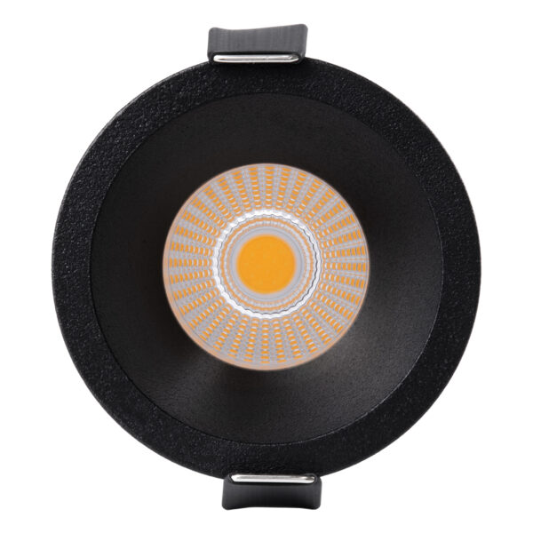 GloboStar® MICRO-B 60245 Χωνευτό LED Spot Downlight TrimLess Φ6cm 7W 875lm 38° AC 220-240V IP20 Φ6 x Υ7.8cm - Στρόγγυλο - Μαύρο - Θερμό Λευκό 2700K - Bridgelux COB - 5 Years Warranty - Image 5