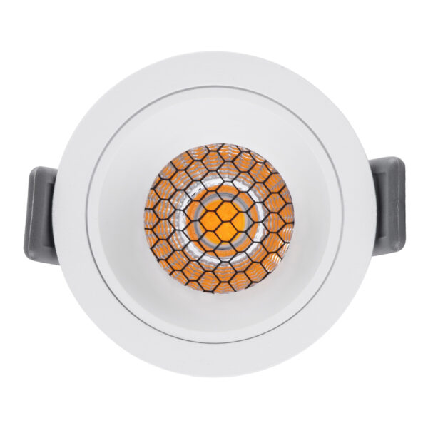 GloboStar® PLUTO-S 60248 Χωνευτό LED Spot Downlight TrimLess Φ6.4cm 7W 910lm 38° AC 220-240V IP20 Φ6.4 x Υ4.9cm - Στρόγγυλο - Λευκό & Anti-Glare HoneyComb - Φυσικό Λευκό 4500K - Bridgelux COB - 5 Years Warranty - Image 5