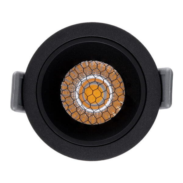 GloboStar® PLUTO-S 60250 Χωνευτό LED Spot Downlight TrimLess Φ6.4cm 7W 910lm 38° AC 220-240V IP20 Φ6.4 x Υ4.9cm - Στρόγγυλο - Μαύρο & Anti-Glare HoneyComb - Φυσικό Λευκό 4500K - Bridgelux COB - 5 Years Warranty - Image 5