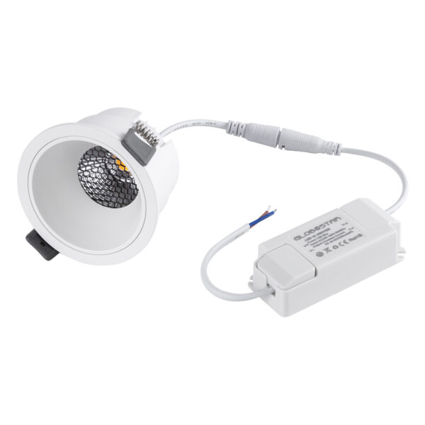 GloboStar® PLUTO-M 60254 Χωνευτό LED Spot Downlight TrimLess Φ8.4cm 10W 1300lm 38° AC 220-240V IP20 Φ8.4 x Υ5.9cm - Στρόγγυλο - Λευκό & Anti-Glare HoneyComb - Φυσικό Λευκό 4500K - Bridgelux COB - 5 Years Warranty - Image 6