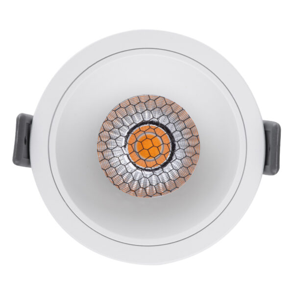 GloboStar® PLUTO-M 60255 Χωνευτό LED Spot Downlight TrimLess Φ8.4cm 10W 1250lm 38° AC 220-240V IP20 Φ8.4 x Υ5.9cm - Στρόγγυλο - Λευκό & Anti-Glare HoneyComb - Θερμό Λευκό 2700K - Bridgelux COB - 5 Years Warranty - Image 5