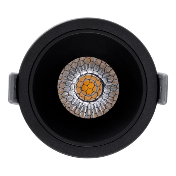 GloboStar® PLUTO-M 60256 Χωνευτό LED Spot Downlight TrimLess Φ8.4cm 10W 1300lm 38° AC 220-240V IP20 Φ8.4 x Υ5.9cm - Στρόγγυλο - Μαύρο & Anti-Glare HoneyComb - Φυσικό Λευκό 4500K - Bridgelux COB - 5 Years Warranty - Image 5