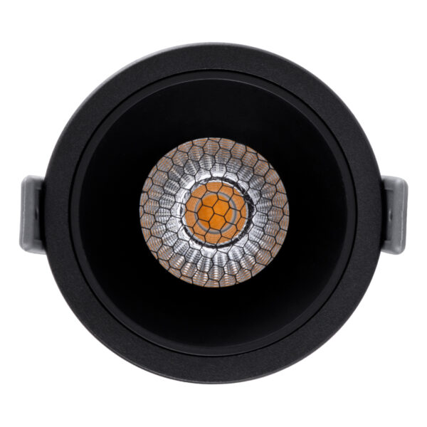 GloboStar® PLUTO-M 60257 Χωνευτό LED Spot Downlight TrimLess Φ8.4cm 10W 1250lm 38° AC 220-240V IP20 Φ8.4 x Υ5.9cm - Στρόγγυλο - Μαύρο & Anti-Glare HoneyComb - Θερμό Λευκό 2700K - Bridgelux COB - 5 Years Warranty - Image 5