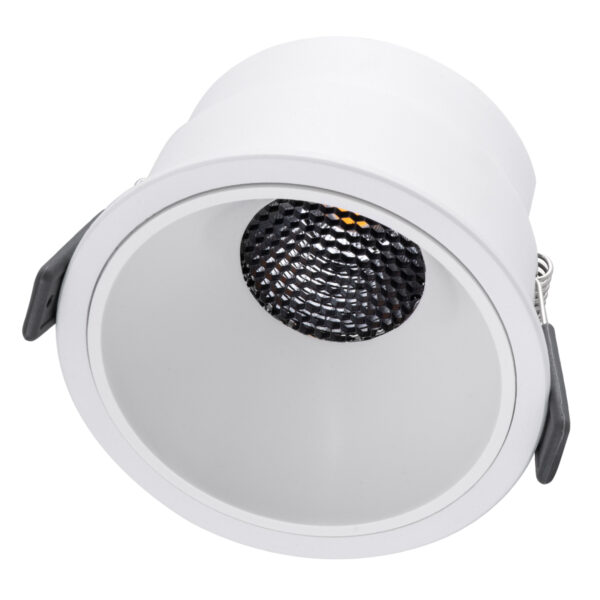 GloboStar® PLUTO-B 60260 Χωνευτό LED Spot Downlight TrimLess Φ10.4cm 15W 1950lm 38° AC 220-240V IP20 Φ10.4 x Υ6.5cm - Στρόγγυλο - Λευκό & Anti-Glare HoneyComb - Φυσικό Λευκό 4500K - Bridgelux COB - 5 Years Warranty - Image 2