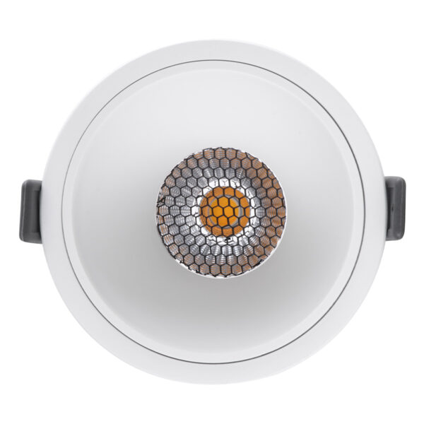 GloboStar® PLUTO-B 60260 Χωνευτό LED Spot Downlight TrimLess Φ10.4cm 15W 1950lm 38° AC 220-240V IP20 Φ10.4 x Υ6.5cm - Στρόγγυλο - Λευκό & Anti-Glare HoneyComb - Φυσικό Λευκό 4500K - Bridgelux COB - 5 Years Warranty - Image 5