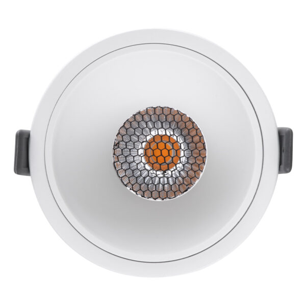 GloboStar® PLUTO-B 60261 Χωνευτό LED Spot Downlight TrimLess Φ10.4cm 15W 1875lm 38° AC 220-240V IP20 Φ10.4 x Υ6.5cm - Στρόγγυλο - Λευκό & Anti-Glare HoneyComb - Θερμό Λευκό 2700K - Bridgelux COB - 5 Years Warranty - Image 5