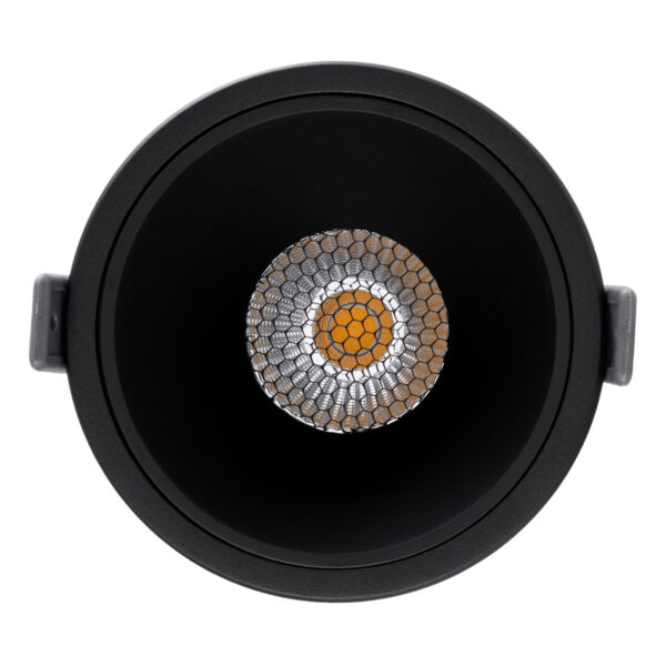 GloboStar® PLUTO-B 60262 Χωνευτό LED Spot Downlight TrimLess Φ10.4cm 15W 1950lm 38° AC 220-240V IP20 Φ10.4 x Υ6.5cm - Στρόγγυλο - Μαύρο & Anti-Glare HoneyComb - Φυσικό Λευκό 4500K - Bridgelux COB - 5 Years Warranty - Image 5