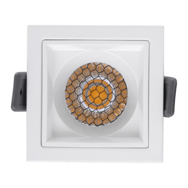 GloboStar® PLUTO-S 60266 Χωνευτό LED Spot Downlight TrimLess Μ6.4xΠ6.4cm 7W 910lm 38° AC 220-240V IP20 Μ6.4 x Π6.4 x Υ4.9cm - Τετράγωνο - Λευκό & Anti-Glare HoneyComb - Φυσικό Λευκό 4500K - Bridgelux COB - 5 Years Warranty - Image 5