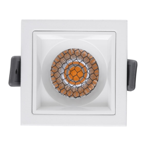 GloboStar® PLUTO-S 60267 Χωνευτό LED Spot Downlight TrimLess Μ6.4xΠ6.4cm 7W 875lm 38° AC 220-240V IP20 Μ6.4 x Π6.4 x Υ4.9cm - Τετράγωνο - Λευκό & Anti-Glare HoneyComb - Θερμό Λευκό 2700K - Bridgelux COB - 5 Years Warranty - Image 5