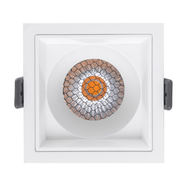 GloboStar® PLUTO-M 60273 Χωνευτό LED Spot Downlight TrimLess Μ8.4xΠ8.4cm 10W 1250lm 38° AC 220-240V IP20 Μ8.4 x Π8.4 x Υ5.9cm - Τετράγωνο - Λευκό & Anti-Glare HoneyComb - Θερμό Λευκό 2700K - Bridgelux COB - 5 Years Warranty - Image 5