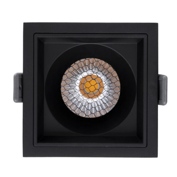 GloboStar® PLUTO-M 60274 Χωνευτό LED Spot Downlight TrimLess Μ8.4xΠ8.4cm 10W 1300lm 38° AC 220-240V IP20 Μ8.4 x Π8.4 x Υ5.9cm - Τετράγωνο - Μαύρο & Anti-Glare HoneyComb - Φυσικό Λευκό 4500K - Bridgelux COB - 5 Years Warranty - Image 5