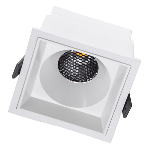 GloboStar® PLUTO-B 60278 Χωνευτό LED Spot Downlight TrimLess Μ10.4xΠ10.4cm 15W 1950lm 38° AC 220-240V IP20 Μ10.4 x Π10.4 x Υ6.5cm - Τετράγωνο - Λευκό & Anti-Glare HoneyComb - Φυσικό Λευκό 4500K - Bridgelux COB - 5 Years Warranty - Image 2