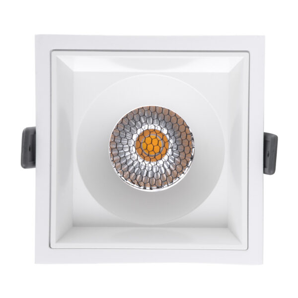 GloboStar® PLUTO-B 60278 Χωνευτό LED Spot Downlight TrimLess Μ10.4xΠ10.4cm 15W 1950lm 38° AC 220-240V IP20 Μ10.4 x Π10.4 x Υ6.5cm - Τετράγωνο - Λευκό & Anti-Glare HoneyComb - Φυσικό Λευκό 4500K - Bridgelux COB - 5 Years Warranty - Image 5