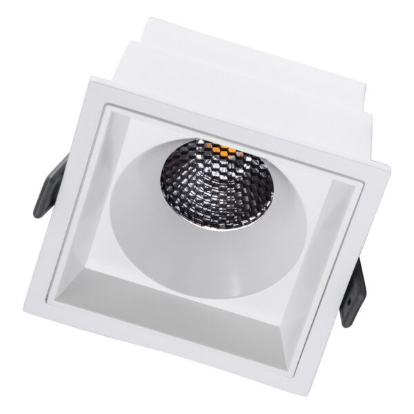 GloboStar® PLUTO-B 60279 Χωνευτό LED Spot Downlight TrimLess Μ10.4xΠ10.4cm 15W 1875lm 38° AC 220-240V IP20 Μ10.4 x Π10.4 x Υ6.5cm - Τετράγωνο - Λευκό & Anti-Glare HoneyComb - Θερμό Λευκό 2700K - Bridgelux COB - 5 Years Warranty - Image 2